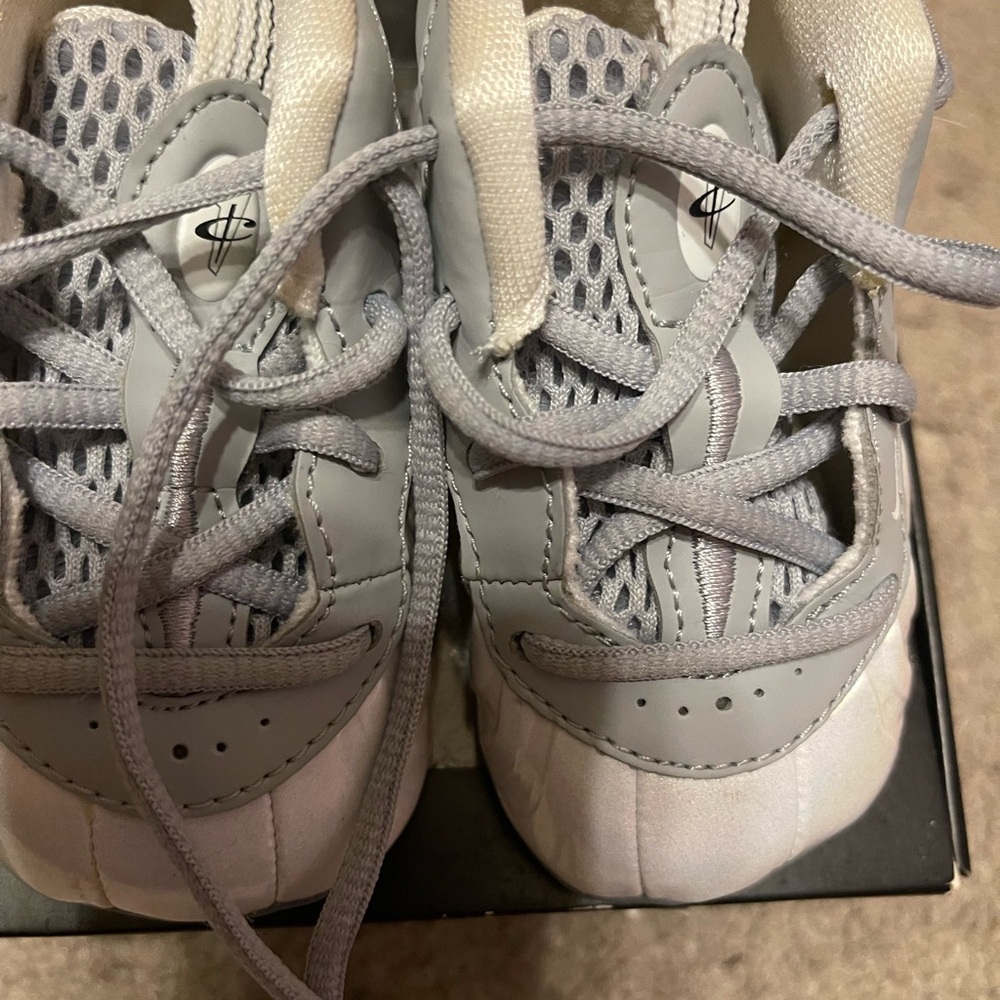 Nike Kids White and Gray Sneakers